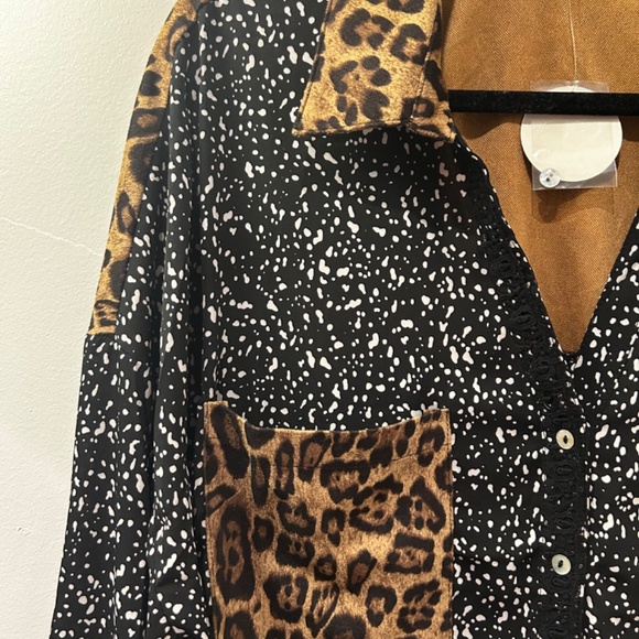 Cheetah Button Down Shirt - Picture 4 of 5